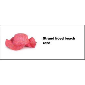 Strandhoed roze Beach - Toppers - strand tropical festival zomer festival zon hoed hoofddeksel