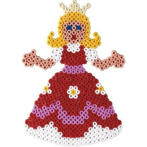 Hama midi PRINSES / PRINCESS / MEISJE strijkkralen vormpje / figuur / grondplaat voor normale strijkparels (strijkkralenbordje / legbordje pop, creatief kralen cadeau voor kinderen!)