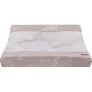 Baby's Only Gebreide baby aankleedkussenhoes - Waskussenhoes - Overtrek verzorgingskussen Marble - Oud Roze/Classic Roze - 45x70 cm