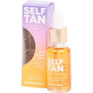 The Beautydept – Self Tan Gezichtsserum Druppels | Gold Bronze Glow | Met Vitamine E & Hyaluronzuur