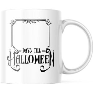Halloween Mok met tekst: Days till Halloween | Halloween Decoratie | Grappige Cadeaus | Grappige mok | Koffiemok | Koffiebeker | Theemok | Theebeker
