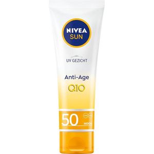 NIVEA SUN UV Anti-age Q10 Zonnebrandcrème Gezicht - SPF 50 -Matterende -Met antioxidanten - Beschermt en verzorgt - 50 ml