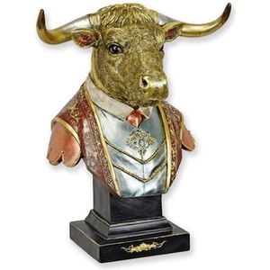 Boutique Trukado - Beeld/figuur - Stier gekleed als een Gentleman Buste 34,8cm - zeer gedetailleerd en mooi!