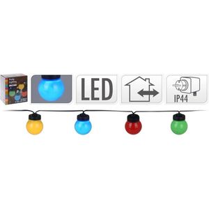 Pro Garden Feestverlichting Lichtsnoer- voor Binnen en Buiten - 10  LED Lampjes - Multicolor