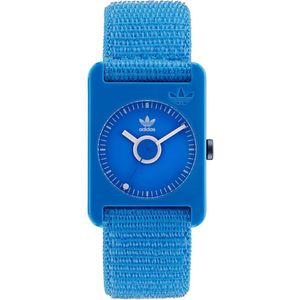 Adidas Retro Pop One AOST22541 Horloge - Textiel - Blauw - Ø 37 mm