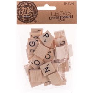 Letterblokjes Hout voor o.a. Scrabble | 50 stuks