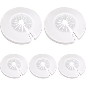 Waterpijpafdekking sanitair afdekplaten afvoerleiding rozet PP kunststof radiator rozet toiletpijpafdekking voor waterpijp buisbenodigdheden (14-29 mm) - 5 stuks