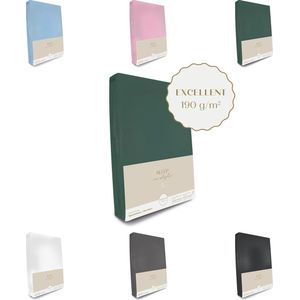 Sleep in Style Excellent Jersey hoeslaken |junior matras 70x140 cm | ademend, anti allergeen en kreukvrij| extra kwaliteit 190 grams/ m2 (katoen) | hoekhoogte tot 20 cm |kleur Donkergroen
