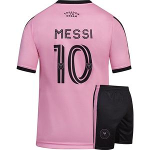 Miami Voetbaltenue Messi - Messi Tenue Thuis - 2023-2024 - Voetbaltenue Kinderen - Shirt en Broekje - Jongens en Meisjes - Volwassenen - Heren en Dames-M