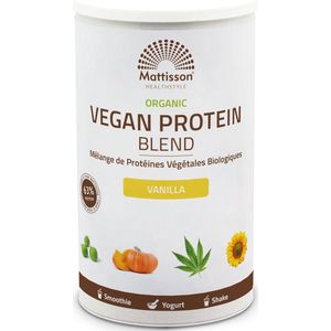 Mattisson - Biologische Vegan Proteïne Blend 63% - Eiwitpoeder - Vanille - 400 Gram