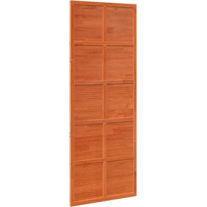 vidaXL - Schuifdeur - 80x208 - cm - massief - grenenhout - wasbruin