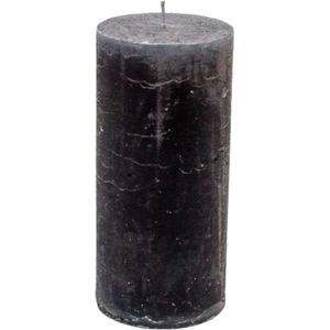 Branded By - Kaarsen 'Pillar' (Ø7cm x 15cm) - Dark Grey (set van 6)