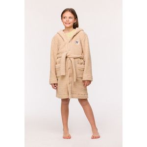 Woody badjas unisex - eend - beige - 242-10-ROM-M/127 - maat 128