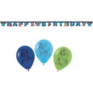 Nickelodeon – Paw Patrol – Versiering - Letterslinger – Ballonnen – Kinderfeest.