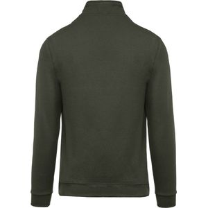 Sweatshirt Heren 3XL Kariban 1/4-ritskraag Lange mouw Dark Khaki 80% Katoen, 20% Polyester