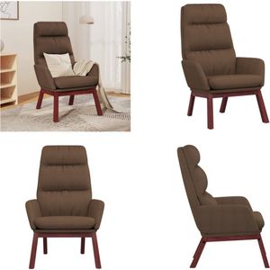 vidaXL Relaxstoel stof bruin - Relaxstoel - Relaxstoelen - Fauteuil - Relaxfauteuil