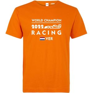 T-shirt World Champion 2022 | Max Verstappen / Red Bull Racing / Formule 1 Fan | Wereldkampioen | Oranje | maat XS