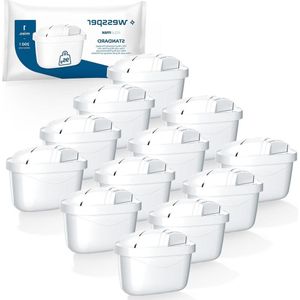 AQUAMAX Waterfilterpatronen - 12 stuks compatibel met BRITA MAXTRA+ Style Marella Elemaris XL.