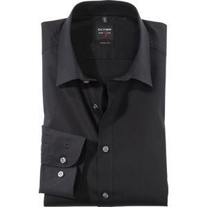 OLYMP Level 5 body fit overhemd - zwart - Strijkvriendelijk - Boordmaat: 41