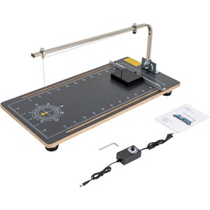 FIBILA 30W Hete Draad Schuimsnijder - Piepschuim - Styroporsnijder - Piepschuim Snijmachine - Hete Draad Snijmachine - Desktop Snijmachine - Van 50-300°C - Nauwkeurige Snede met Ronde Snijhulp - Stabiele Roestvrijstalen Beugel
