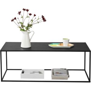 In And OutdoorMatch Consoletafel Sophia - Bijzettafel - Metaal - 40x110x50 cm - Zwart Mat - Stijlvol Design