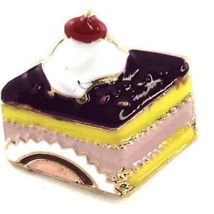 Gebak Taart Tompouce Emaille Pin 2.6 cm / 2.4 cm / Paars Geel Roze