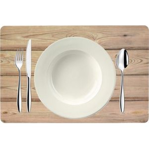 2x Hout look placemat/onderlegger 43 x 28 cm - Tafeldecoratie - Tafelonderlegger