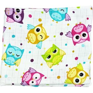 Bamboe multidoek Uiltjes 120x120 (XL)