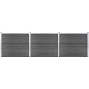 vidaXL - Schuttingpanelenset - 526x146 - cm - HKC - zwart