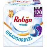 Robijn Classics Stralend Wit 3-in-1 Wascapsules - 3 x 40 wasbeurten - Voordeelverpakking