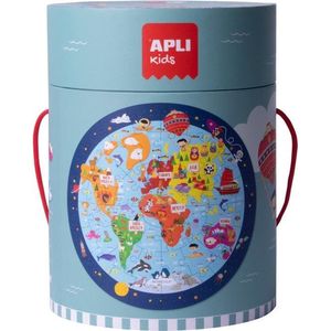 APLI Kids Ronde Puzzel Wereldkaart