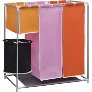 ST Brands - Wasmand - 4 Delig - 72 CM Hoog - Sorteer Zakken - Met Prullenbak