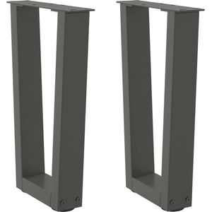 vidaXL - Eettafelpoten - 2 - st - V-vormig - 38x(42,3) - cm - staal - antraciet