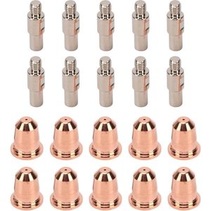 Elektrode Tip Nozzle 0.8mm 0.03in Hoge Hardheid Messing Plasma Torch - Snijtips voor Trafimet S45 - 20 Stuks .
