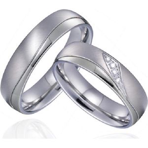 Jonline Prachtige Titanium Ringen voor hem en haar| Trouwringen | Relatieringen | Goud Kleur