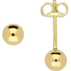 Glow oorbellen bolletje - goud (14 kt) - 4 mm