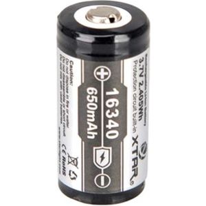 Xtar XTAR - OPLAADBARE LITHIUM-ION BATTERIJ 3.7 V - 650 mAh - 16340