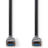 Nedis Actieve Optische High Speed HDMI-Kabel met Ethernet - HDMI Connector - HDMI Connector - 4K@60Hz - 18 Gbps - 100.0 m - Rond - PVC - Zwart - Gift Box