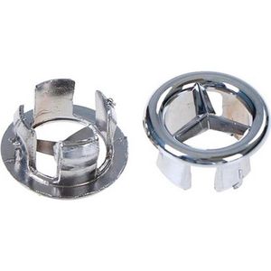 Knaak- Wasbak Overloop- Afvoerplug- Ring- Ovaal- Zilver- 1 Stuk