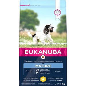 Eukanuba Dog Mature & Senior - Medium Breed - Kip - Hondenvoer - 3 kg