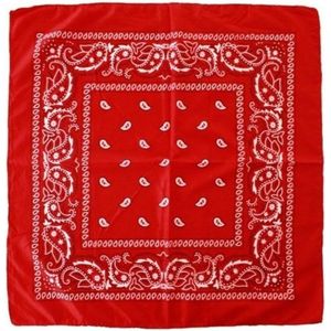 4x Rode boeren bandana zakdoeken - Boer verkleed zakdoek - Boeren zakdoeken 4 stuks