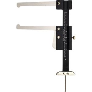 LB Tools Professionele remschijf schuifmaat met bandenprofielmeter meetbereik 0-60mm profielmeter banden en schijfrem