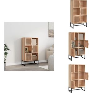 vidaXL Hoge Kast - Hoge Kasten - Kast - Houten Kast - Hoge kast 70x35x125 cm bewerkt hout