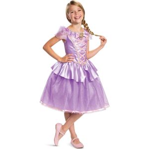 Smiffy's - Rapunzel Kostuum - Disney Rapunzel Deluxe Paarse Prinses - Meisje - Paars - Large - Carnavalskleding - Verkleedkleding