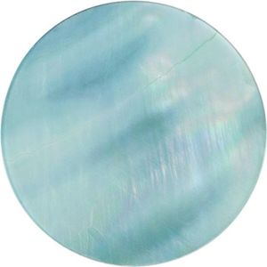 Quiges - Munthouder Munt 33mm Schelp Lichtblauw - EPR017