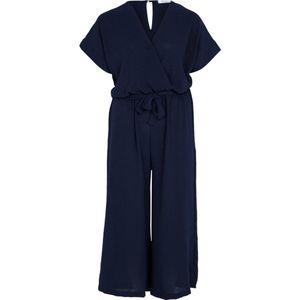 Paprika Effen jumpsuit met wikkelkraag en kimonomouwen