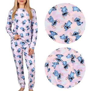 Disney Lilo en Stitch pyjama voor meisjes met lange mouwen, fleece