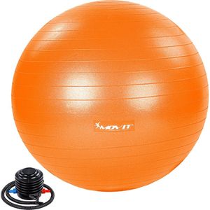 Yoga - Yoga bal - Pilates bal - Yoga bal 75 cm - Fitness bal - Fitness bal 75 cm - Inclusief pomp - Oranje