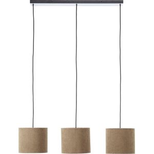 Brilliant Tony - Hanglamp - 3-lichts - E27 max 3x25W - Ribstof - Grijs