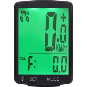 LCD-display Fietscomputer 71 cm (28 inch) met achtergrondverlichting - Draadloze kilometerteller voor fietsen - Waterdicht met trapfrequentiesensor